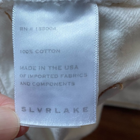 SLVRLAKE Dakota Ivory Destructed Straight Leg Jeans size 29 - Picture 9 of 16